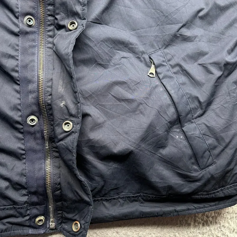 Vintage Polo Ralph Lauren Fleece Lined Navy Blue Hooded Jacket Mens XXL
